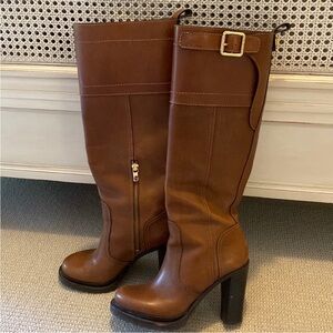 Tory Burch Brown Leather Knee-High Boots Women’s Size 7